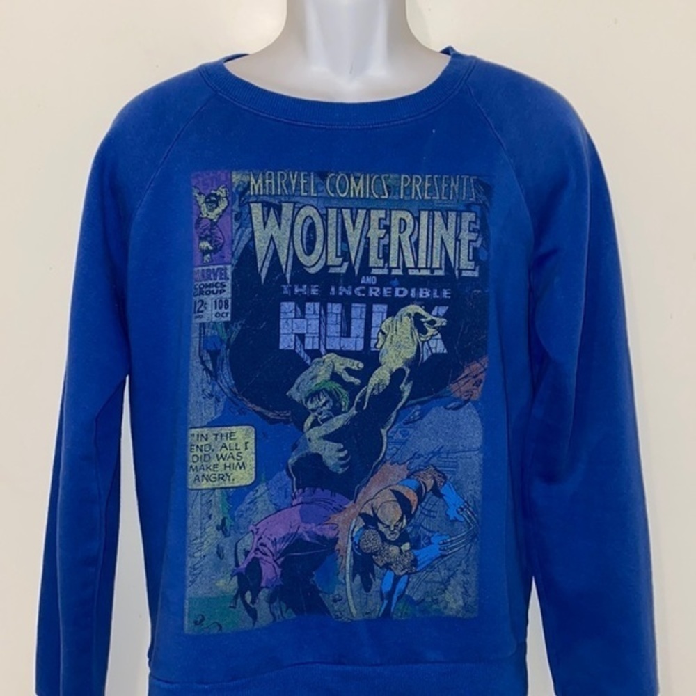 Marvel Distressed Wolverine Comic Sweatshirt - image 2